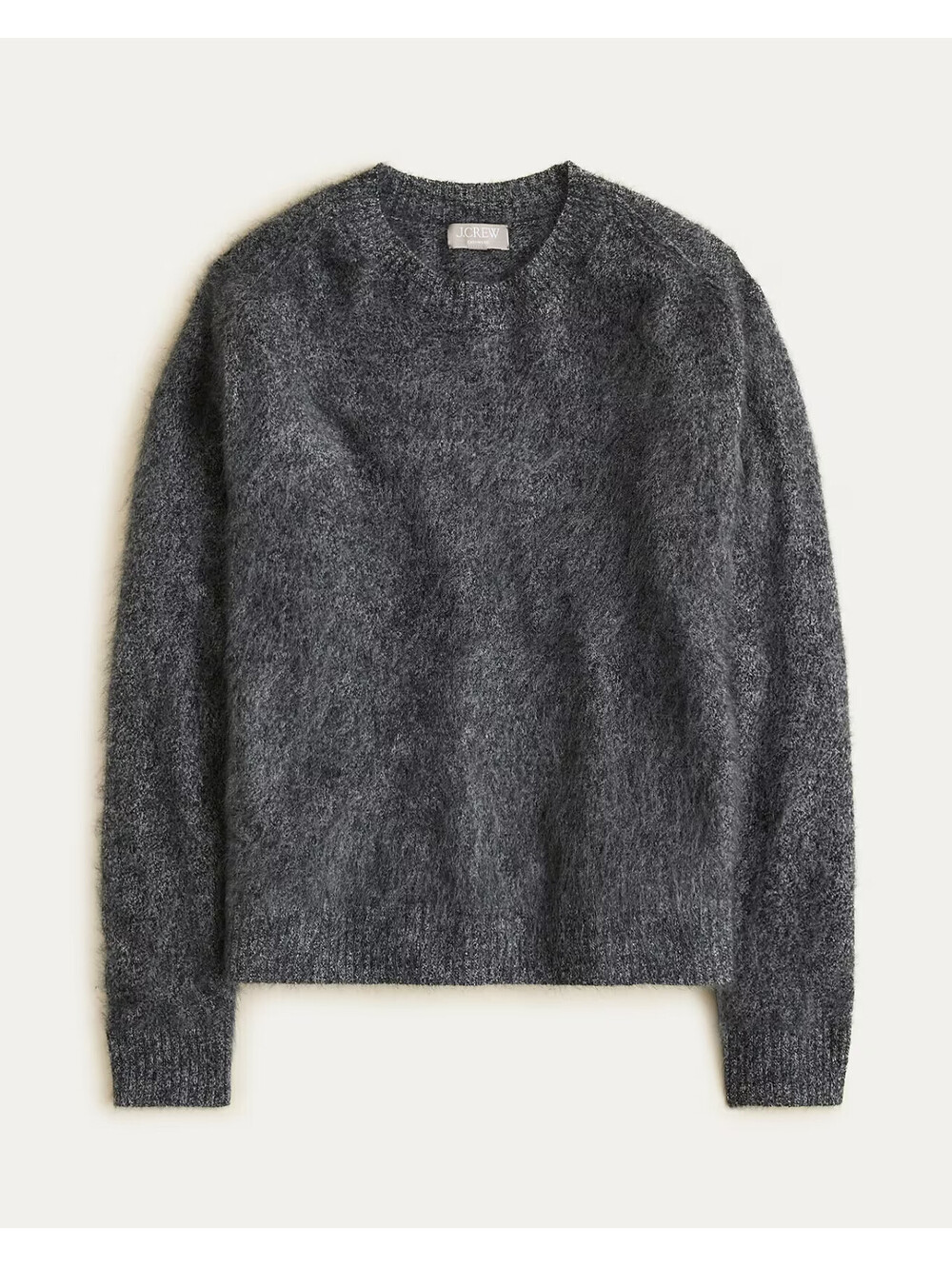 J.Crew Brushed Cashmere Marled Sweater Charcoal Grey NWT M